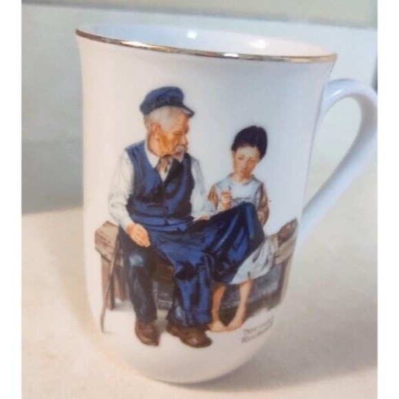 1982 Norman Rockwell Museum Coffee Tea Cup Mug The Lighthouse Keeper's Daughter - Picture 1 of 6